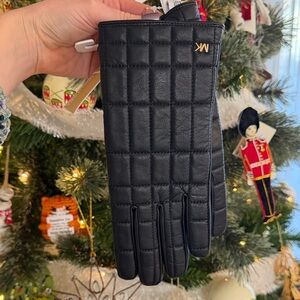 Michael Kors Black Quilted Women's Gloves